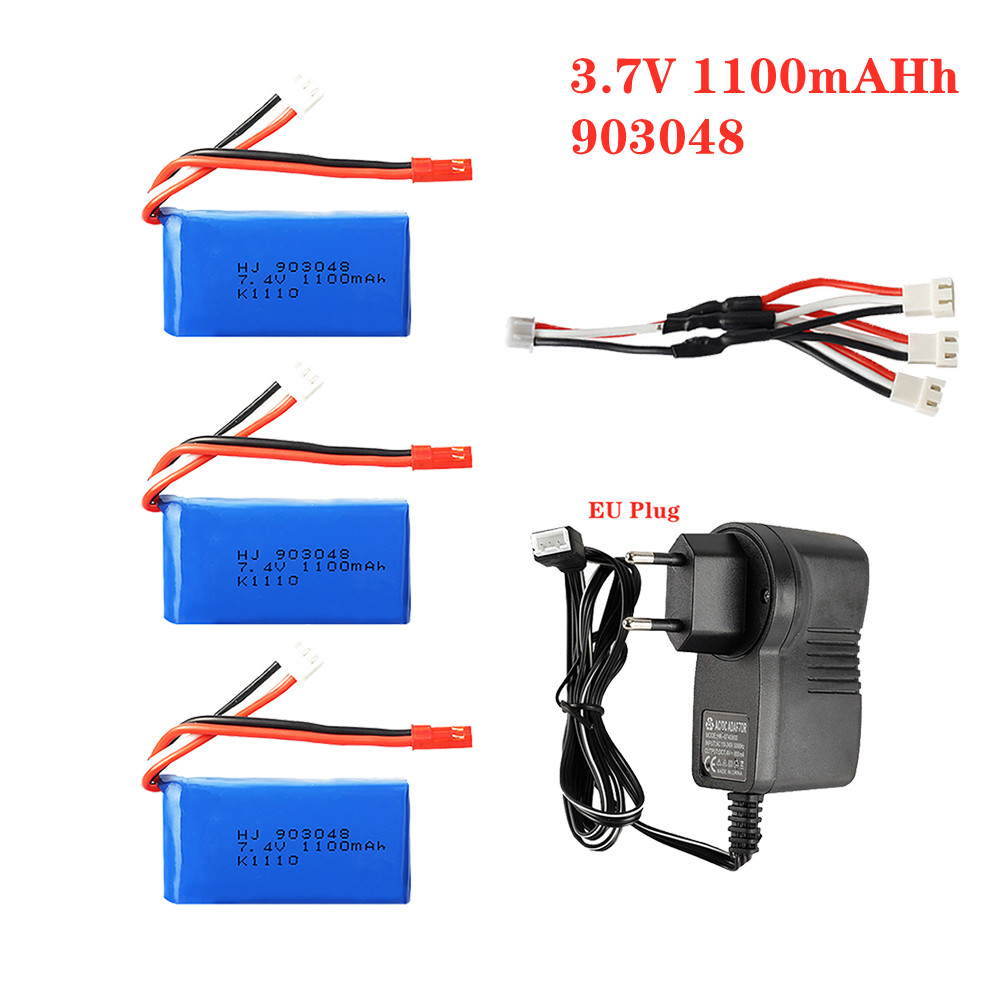 1-5pcs 7.4V 1100mah 903048 LiP - Drone Charger ulasan dan harga