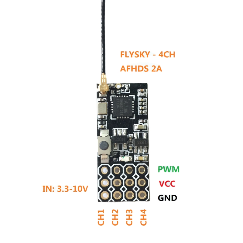 Flysky FS2A Mini Receiver 4CH  - Drone Receiver ulasan dan harga